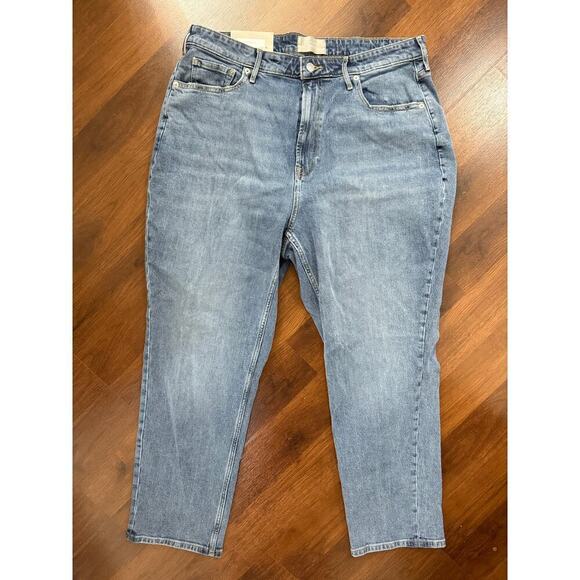 Everlane Denim - Everlane NEW Curvy Cheeky Straight Leg Jeans High Rise Casual Minimalist Sz 35
